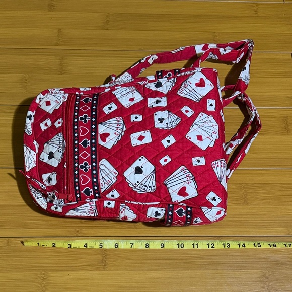 Red Playing Card Pattern Backpack - Picture 6 of 13
